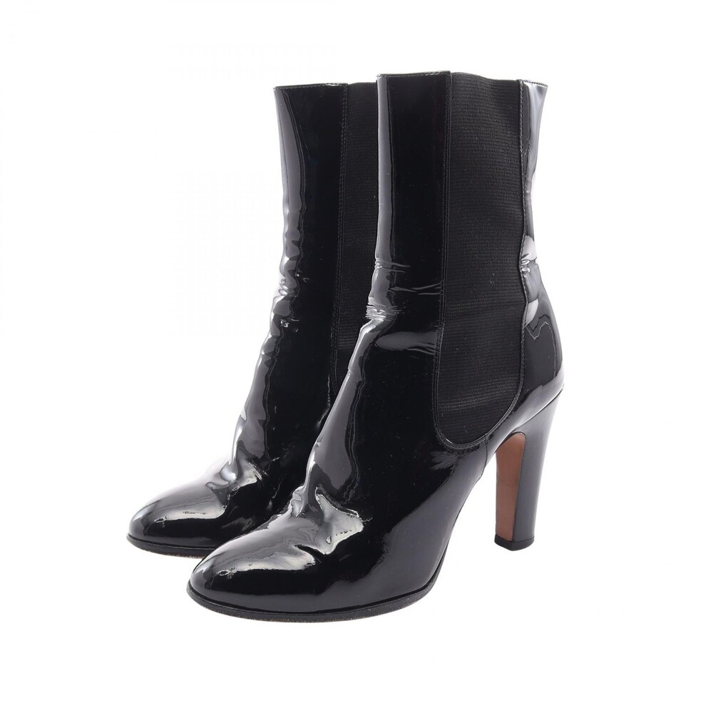 Chanel Coco Mark Short Heel Boots #37 #339379C55B